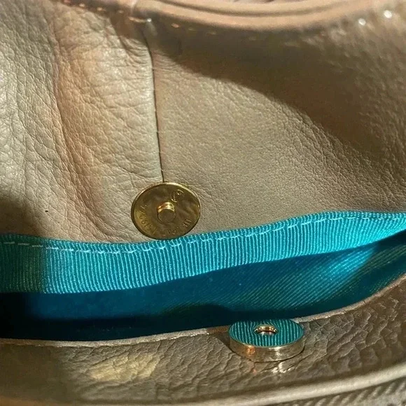 Isabella Fiore beige leather satchel handbag